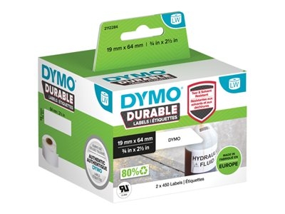 DYMO - Adhésif permanent - 64 x 19 mm 900 étiquette(s) (2 rouleau(x) x 450 étiquettes - pour DYMO LabelWriter 310, 315, 320, 330, 400, 450, 4XL, SE450, Wireless