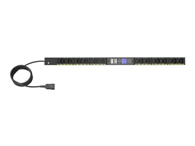 Eaton Managed Rack PDU EVMAFC20A - G4 - unité de distribution secteur (rack-montable) - CA 200-240 V - 3.7 kW - monophasé - entrée : IEC 60320 C20 - connecteurs de sortie : 24 (12 x IEC 60320 C13, 12 x IEC 60320 C19) - 3 m cordon - noir
