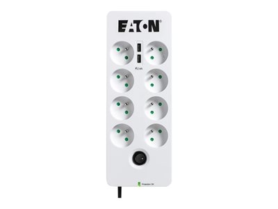 Eaton Protection Box - Protection contre les surtensions - CA 220-250 V - 2500 Watt - connecteurs de sortie : 8 - blanc