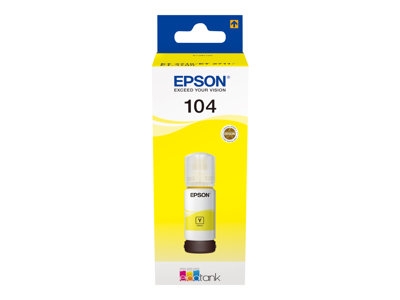 Epson EcoTank 104 - 65 ml - jaune - original - réservoir d'encre - pour EcoTank ET-1810, 2715, 2721, 2810, 2811, 2812, 2814, 2815, 2820, 2821, 2825, 2826, 4800