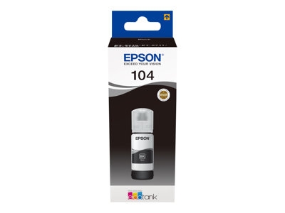 Epson EcoTank 104 - 65 ml - noir - original - réservoir d'encre - pour EcoTank ET-1810, 2715, 2721, 2810, 2811, 2812, 2814, 2815, 2820, 2821, 2825, 2826, 4800
