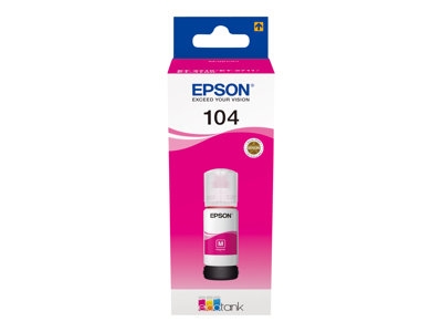 Epson EcoTank 104 - 65 ml - magenta - original - réservoir d'encre - pour EcoTank ET-1810, 2715, 2721, 2810, 2811, 2812, 2814, 2815, 2820, 2821, 2825, 2826, 4800
