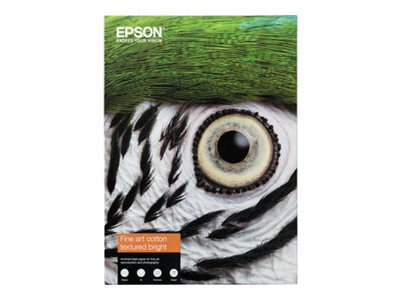 Epson Fine Art Bright II - Coton - mat texturé - 515 microns - blanc brillant - A3 Plus (329 x 483 mm) - 300 g/m² - 25 feuille(s) papier chiffon