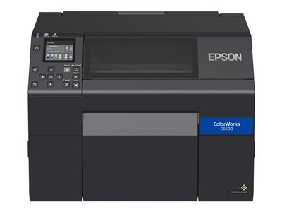 Epson ColorWorks CW-C6500Ae - Imprimante d'étiquettes - couleur - jet d'encre - Rouleau (21,59 cm) - 1200 x 1200 ppp - jusqu'à 85 mm/sec (mono) / jusqu'à 85 mm/sec (couleur) - USB 2.0, LAN, hôte USB 2.0 - outil de coupe
