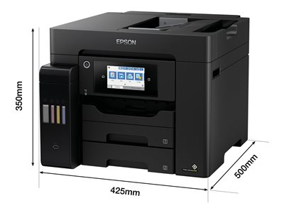 Epson EcoTank ET-5855 - Imprimante multifonctions - couleur - jet d'encre - ITS - A4/Legal (support) - jusqu'à 25 ppm (impression) - 550 feuilles - 33.6 Kbits/s - USB, LAN, Wi-Fi(ac) - noir