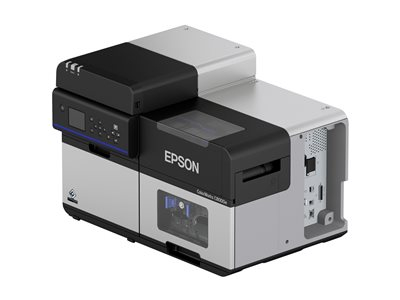 Epson ColorWorks C8000e (BK) - Imprimante d'étiquettes - couleur - jet d'encre - rouleau (11,2 cm) - 600 x 1 200 ppp - jusqu'à 300 mm/sec (mono) / jusqu'à 300 mm/sec (couleur) - Gigabit LAN, USB 3.0, série