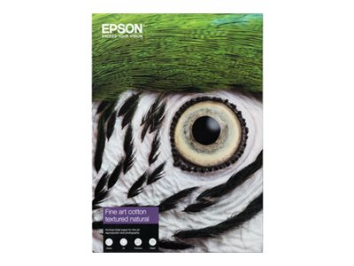 Epson Fine Art II - Coton - mat texturé - 515 microns - blanc naturel - A3 Plus (329 x 483 mm) - 300 g/m² - 25 feuille(s) papier chiffon - pour SureColor SC-P10000, P20000, P6000, P700, P7000, P7500, P800, P8000, P900, P9000, P9500