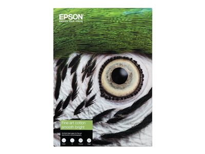 Epson Fine Art - Coton - mat lisse - 490 microns - couleur vive - A4 (210 x 297 mm) - 300 g/m² - 25 feuille(s) papier chiffon - pour SureColor SC-P20000, P600, P6000, P700, P7000, P800, P8000, P900, P9000