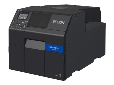 Epson ColorWorks CW-C6000Ae - Imprimante d'étiquettes - couleur - jet d'encre - rouleau (11,2 cm) - 1200 x 1200 ppp - jusqu'à 119 mm/sec (mono) / jusqu'à 119 mm/sec (couleur) - USB 2.0, LAN, hôte USB 2.0 - outil de coupe