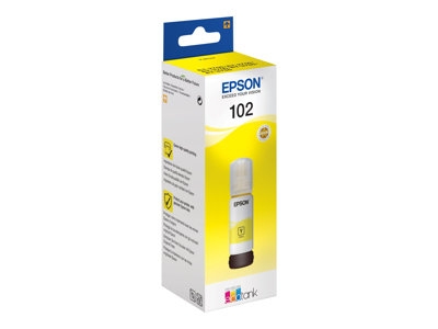 Epson 102 - 70 ml - jaune - original - réservoir d'encre - pour EcoTank ET-15000, 2750, 2751, 2756, 2850, 2851, 2856, 3850, 4750, 4850, 4856