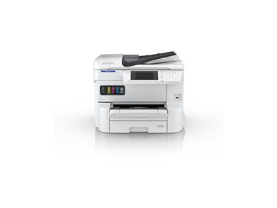 Epson WorkForce Pro EM-C7100DWF - Imprimante multifonctions - couleur - jet d'encre - A3 (297 x 420 mm) (original) - A3 (support) - jusqu'à 22 ppm (copie) - jusqu'à 25 ppm (impression) - 335 feuilles - 33.6 Kbits/s - Gigabit LAN, Wi-Fi(ac), USB 3.0, USB 2.0, hôte USB