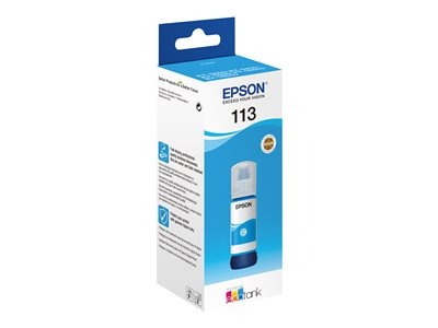 Epson EcoTank 113 - 70 ml - cyan - original - recharge d'encre - pour EcoTank ET-16150, 16650, 5150, 5170, 5800, 5850, 5880; EcoTank Pro ET-16680, 5150, 5170