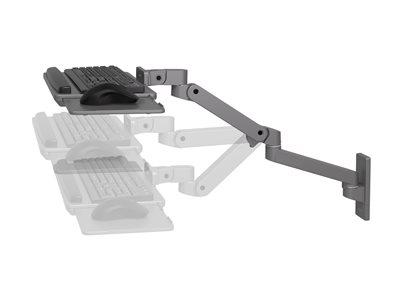 Ergotron LX Pro - Plateau articulé pour clavier/souris - ajustable - montable sur mur - gris foncé