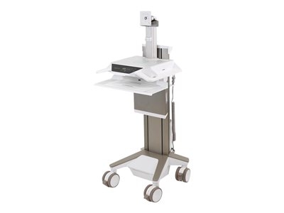 Ergotron CareFit Pro - Chariot - Electric Lift - pour écran LCD/équipement PC - alimenté par LiFe, CHE - médical - blanc, gris chaleureux - Taille d'écran : jusqu'à 27 pouces - 320 Wh - phosphate de fer et de lithium - Conformité TAA