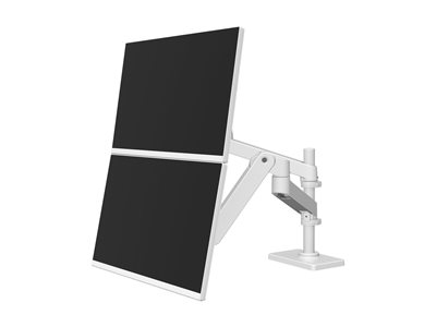 Ergotron LX Pro - Kit de montage (bras d'empilage double) - pour 2 écrans LCD - aluminium - blanc - Taille d'écran : jusqu'à 24 pouces - montrable sur bureau