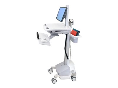 Ergotron - Chariot - Technologie de force constante - pour écran LCD/équipement PC - avec pivot LCD, CHE - verrouillable - médical - aluminium, acier zingué, plastique haute qualité - Taille d'écran : jusqu'à 24 pouces - 66 Ah - Sealed Lead Acid (SLA) (Acide de plomb scellé) - Conformité TAA