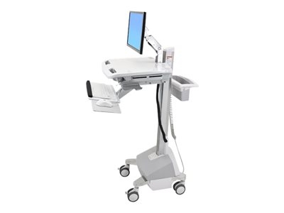 Ergotron Cart with LCD Arm, LiFe Powered - Chariot (support uniquement) - architecture ouverte - pour écran LCD/équipement PC - verrouillable - médical - plastique, aluminium, acier zingué - Taille d'écran : jusqu'à 24 pouces - sortie : 230 V - 40 Ah - lithium - Conformité TAA