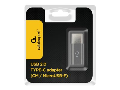 Cablexpert - Adaptateur USB - USB-C (M) pour Micro-USB de type B (F) - USB 2.0 - noir