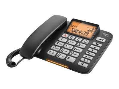Gigaset DL580 - Téléphone filaire avec ID d'appelant - noir