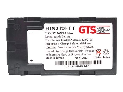 GTS - Batterie pour ordinateur de poche (équivalent à : Intermec 068537, Intermec 063278, Intermec 073152) - Lithium Ion - 2200 mAh - pour Intermec Trakker Antares 2420, Antares 2425, Antares 2425 RF, Antares 2430, Antares 2435