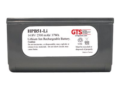 GTS HBP51-Li - Batterie d'imprimante (équivalent à : Intermec 318-026-001) - Lithium Ion - 2500 mAh - pour Intermec PB50, PB51