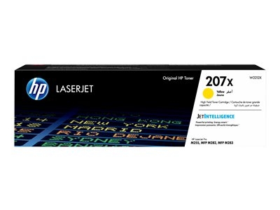 HP 207X - À rendement élevé - jaune - original - LaserJet - cartouche de toner (W2212X) - pour Color LaserJet Pro M255dw, M255nw, MFP M282nw, MFP M283fdn, MFP M283fdw
