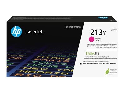 HP 213Y - À rendement extrêmement élevé - magenta - original - LaserJet - cartouche de toner (W2133Y) - pour Color LaserJet Enterprise 5700dn, 6700dn, MFP 6800dn