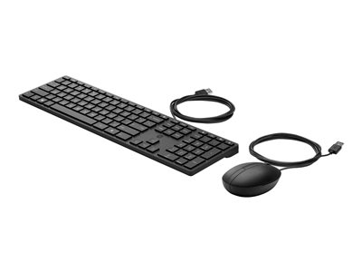 HP Desktop 320MK - Ensemble clavier et souris - full size - USB - R.-U. - noir
