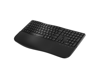 HP 680 - Clavier - bi-mode, agencement à 3 zones, multi-appareils, 23 touches programmables, détection automatique du système d'exploitation, déplacement des touches à profil bas - full size - sans fil - Bluetooth, 2.4 GHz - AZERTY - Belge - noir