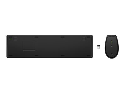 HP 655 - Ensemble clavier et souris - 100% - full size - sans fil - 2.4 GHz - QWERTY - Anglais - noir - Smart Buy