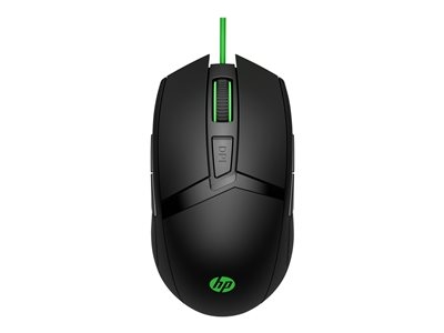 HP Pavilion Gaming 300 - Souris - droitiers et gauchers - filaire - USB - noir - pour Pavilion 24, 27, 32, 590, 595, TP01
