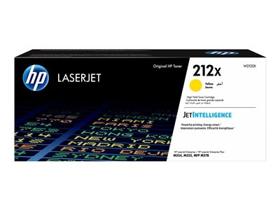 HP 212X - À rendement élevé - jaune - original - LaserJet - cartouche de toner (W2122X) - pour Color LaserJet Enterprise M555, MFP M578; LaserJet Enterprise Flow MFP M578