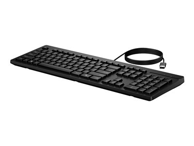 HP 125 G2 - Clavier - 100% - full size - USB - AZERTY - Belge - noir
