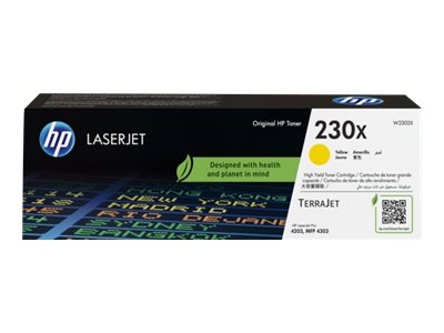 HP 230X - Jaune - original - LaserJet - cartouche de toner (W2302X) - pour Color LaserJet Pro 4203cdn, 4203dn, 4203dw, MFP 4303dw, MFP 4303fdn, MFP 4303fdw