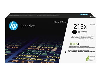 HP 213X - À rendement élevé - noir - original - LaserJet - cartouche de toner (W2130X) - pour Color LaserJet Enterprise 67XX, MFP 5800; LaserJet Enterprise Flow MFP 5800, MFP 6800