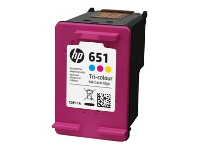 HP 651 - Couleur (cyan, magenta, jaune) - original - Ink Advantage - cartouche d'encre - pour ENVY 5640, 5660, 7640; Officejet 5740, 8040 with Neat