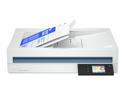HP Scanjet Pro N4600 fnw1 - Scanner de documents - Capteur d'images de contact (CIS) - Recto-verso - 216 x 5362 mm - 600 dpi x 1200 dpi - jusqu'à 40 ppm (mono) / jusqu'à 40 ppm (couleur) - Chargeur automatique de documents (100 feuilles) - jusqu'à 6000 pages par jour - Gigabit LAN, USB 3.0, Wi-Fi(n)