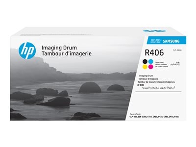 HP CLT-R406 - Noir, jaune, cyan, magenta - original - unité de mise en image de l'imprimante - pour Samsung CLX-3300, 3302, 3303, 3304, 3305, 3306, 3307, SCX-3300, 3301, 3305, 3306