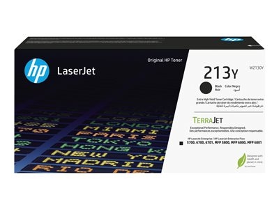 HP 213Y - À rendement extrêmement élevé - noir - original - LaserJet - cartouche de toner (W2130Y) - pour Color LaserJet Enterprise 67XX, MFP 5800; LaserJet Enterprise Flow MFP 5800, MFP 6800