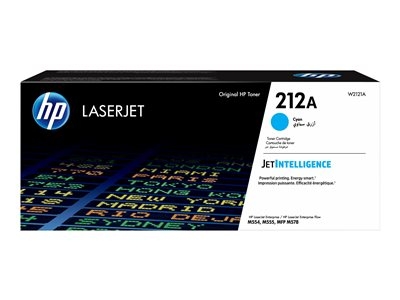 HP 212A - Cyan - original - LaserJet - cartouche de toner (W2121A) - pour Color LaserJet Enterprise M555, MFP M578; LaserJet Enterprise Flow MFP M578