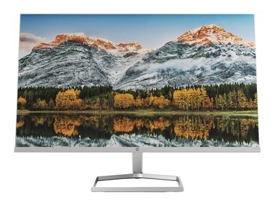 HP M27fw - Écran LED - 27" - 1920 x 1080 Full HD (1080p) @ 75 Hz - IPS - 300 cd/m² - 1000:1 - 5 ms - 2xHDMI, VGA - argent, tête blanche