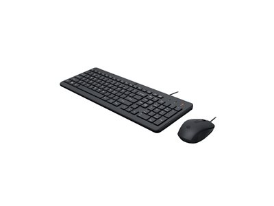 HP 150 - Toetsenbord en muis set - USB - AZERTY - Belgisch - zwart