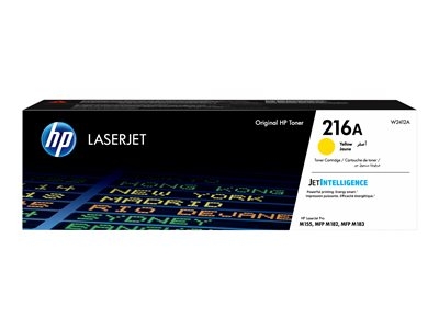 HP 216A - Jaune - original - LaserJet - cartouche de toner (W2412A) - pour Color LaserJet Pro M155a, M155nw, MFP M182n, MFP M182nw, MFP M183fw