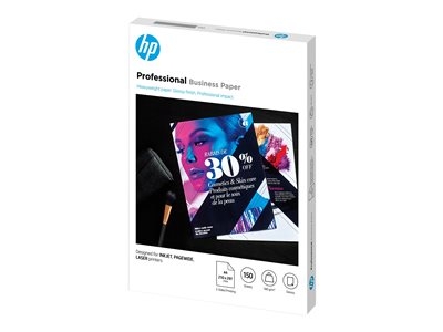 HP Professional Glossy Paper - Brillant - A4 (210 x 297 mm) - 180 g/m² - 150 feuille(s) papier photo - pour Deskjet 15XX, Ink Advantage 27XX; Officejet 80XX, 9012; Photosmart B110