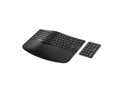 HP 960 - Ensemble clavier et pavé numérique - taille compacte, disposition à 2 zones, pavé numérique séparé, déplacement des touches à profil bas, multi-dispositifs - sans fil - Bluetooth - AZERTY - Belge - noir