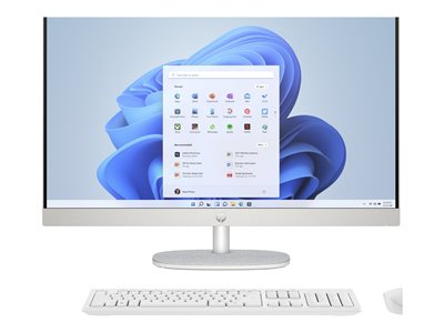 HP 27-cr1014nb - Tout-en-un Core Ultra 5 125U / jusqu'à 4.3 GHz - RAM 16 Go - SSD 512 Go - NVMe - Intel Graphics - Gigabit Ethernet, Bluetooth 5.3, IEEE 802.11ax (Wi-Fi 6) - Win 11 Home - moniteur : LED 27" 1920 x 1080 (Full HD) - Blanc coquille, finition texturée