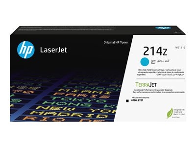 HP 214Z - Ultra High Yield - cyan - original - LaserJet - cartouche de toner (W2141Z) - pour Color LaserJet 6701dn; Color LaserJet Enterprise 6700dn