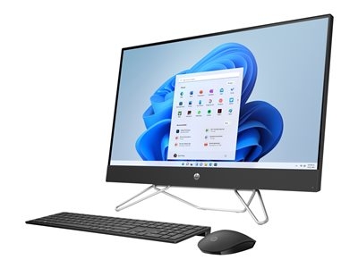 HP 27-cb0004nb - Tout-en-un Ryzen 5 5500U / jusqu'à 4 GHz - RAM 8 Go - SSD 512 Go - NVMe, HP Value - Radeon Graphics - Gigabit Ethernet - Win 11 Home - moniteur : LED 27" 1920 x 1080 (Full HD) - noir de jais - avec HP 2 years Onsite Bundle Medium Desktop Service