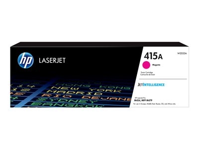 HP 415A - Magenta - original - LaserJet - cartouche de toner (W2033A) - pour Color LaserJet Enterprise MFP M480; Color LaserJet Managed E45028; LaserJet Managed E45028