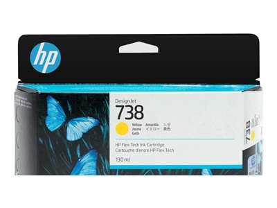 HP 738 - 130 ml - jaune - original - DesignJet - cartouche d'encre - pour DesignJet T950